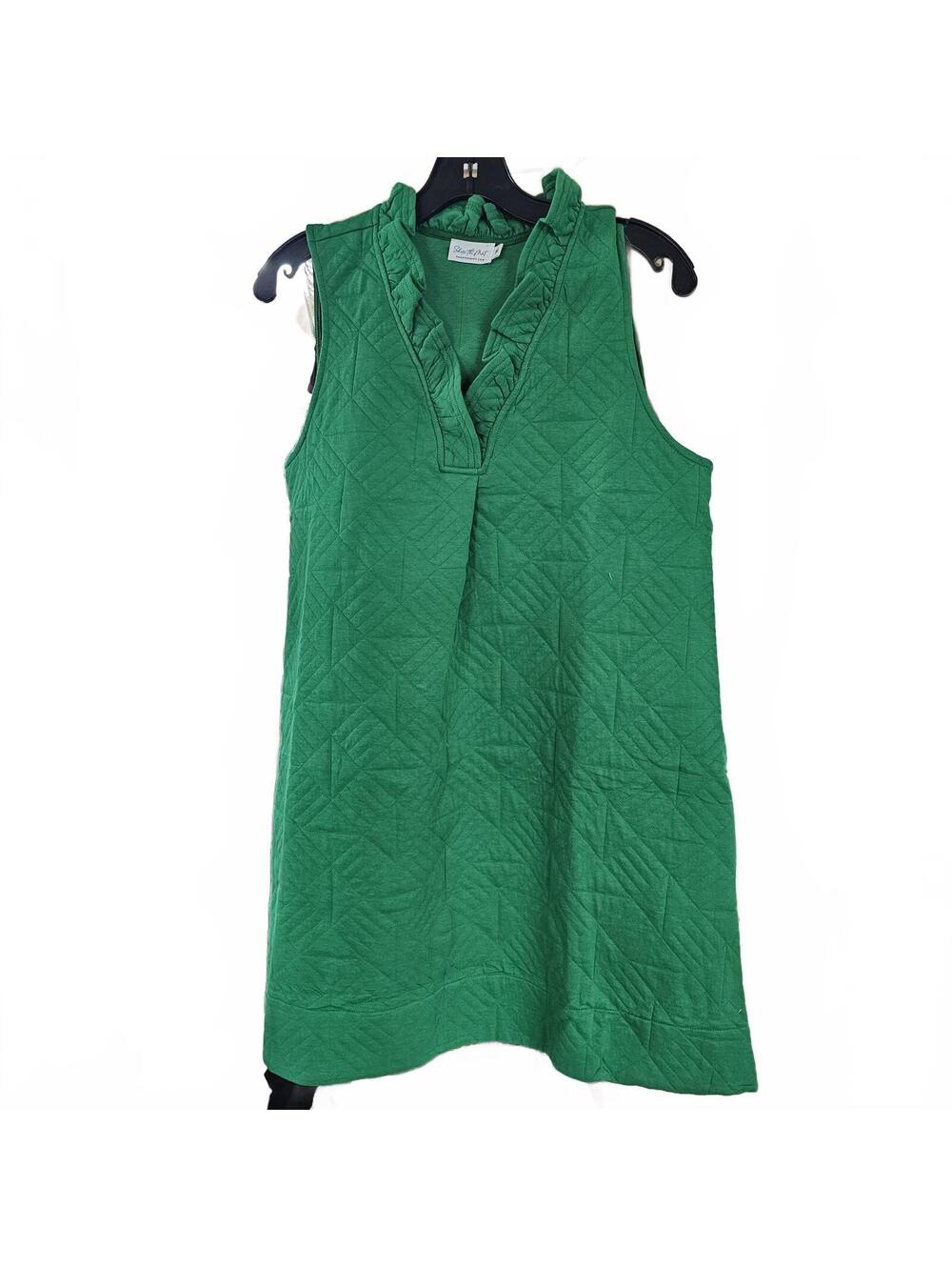 Shop The Mint Green Quilted Sleeveless Tunic Dress Top Size M